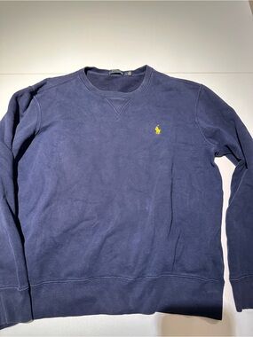 Polo by Ralph Lauren Navy Crewneck with Yellow Pony